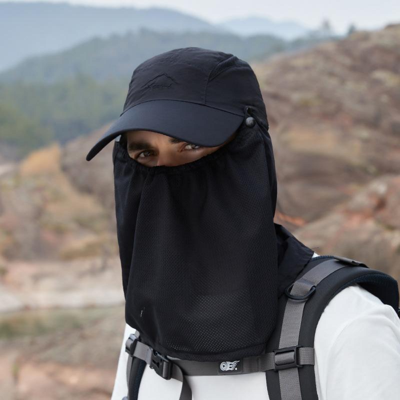 Summer mask full face cover sunscreen cap multi-functional breathable sun hat men's and women's outdoor sports duck tongue baseball cap
