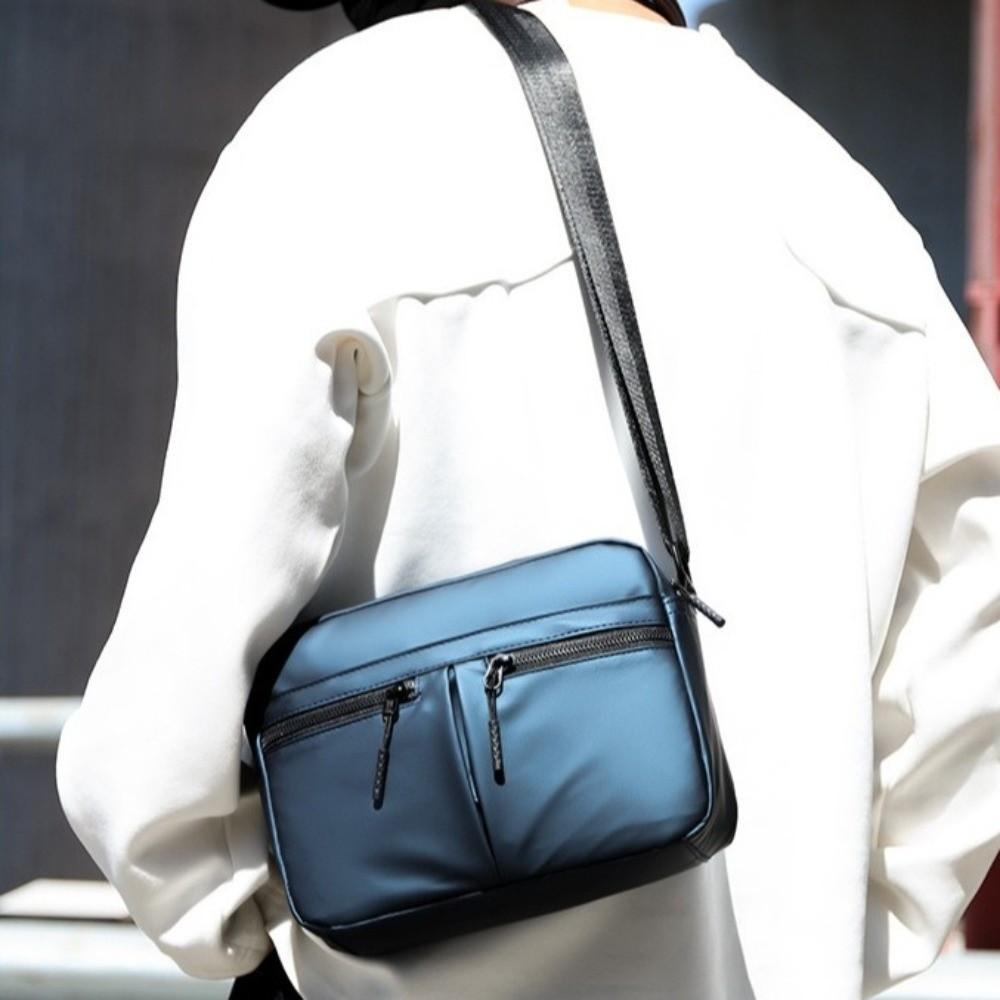 Fabric Men's Shoulder Bag Large Capacity Nylon Crossbody Bag Simple Man Messenger Bag  Outdoor