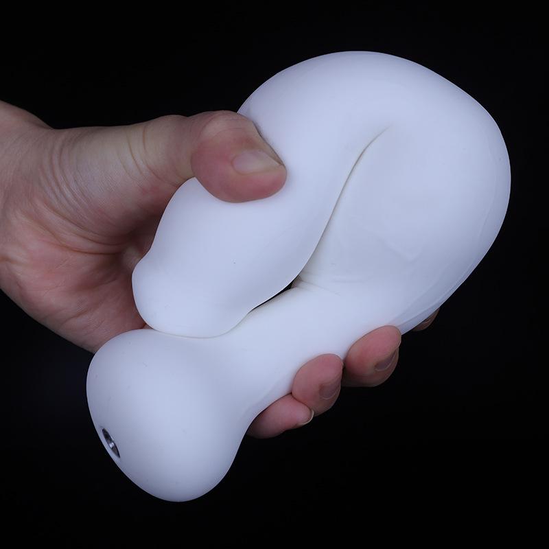 Soft Silicone Animal-Inspired Tail with Real Hair for Erotic Cosplay and Adult Play