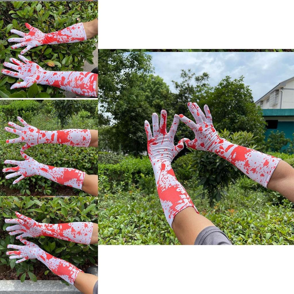 Cosplay Props Red Bloodstained Gloves For Escapism And Horror
