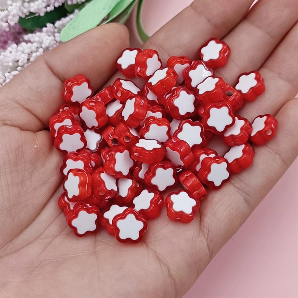 150Pcs Jewelry Crafts 10mm For Jewelry Making DIY Handmade Clay Beads Flower Shape Spacer Beads Acrylic Beads