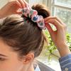 Women Hair Tie Easter Egg Pattern High Elasticity Soft Fabric Hair Rope Bun Ponytail Holder Hair Accessory