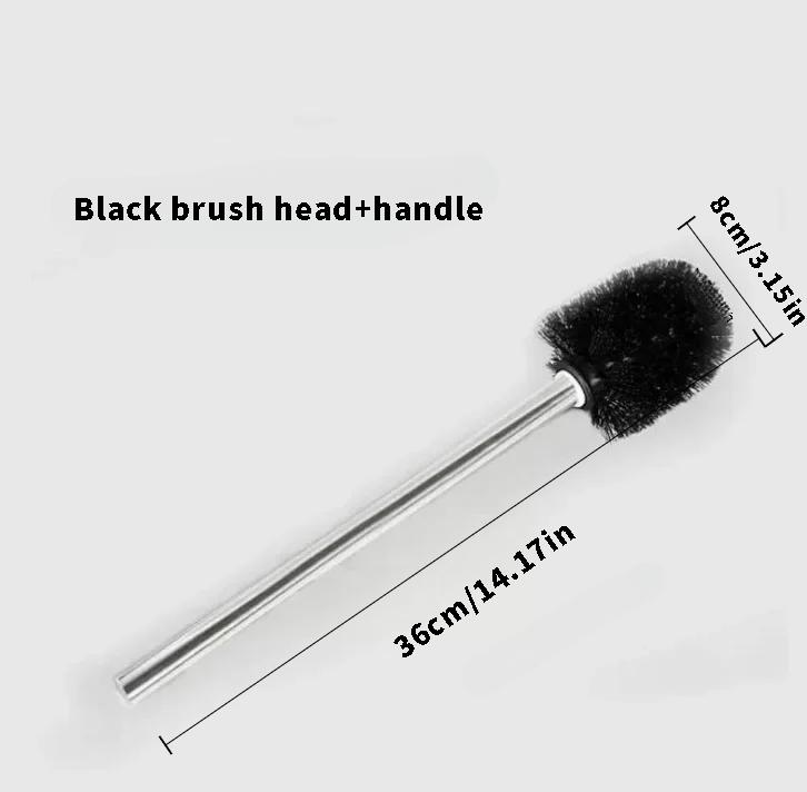 

1pc Japanese Minimalist Toilet Brush | Stainless Steel Brush Head Premium Bathroom Cleaning Tool