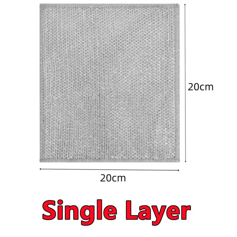 

Magic Cleaning Cloth Thickened Double-sided Metal Steel Wire Rags Kitchen Dish Pot Washdishing Cloths Towel Clean Tools 5pcs