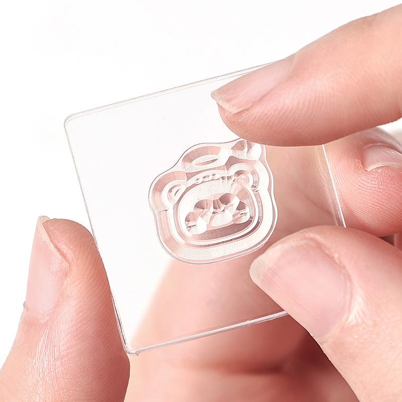 Kawaii Cartoon Silicone Scrapbook Stamp Cute Animal Snack Dessert Transparent Stamp DIY Decor Journaling Background Stamp