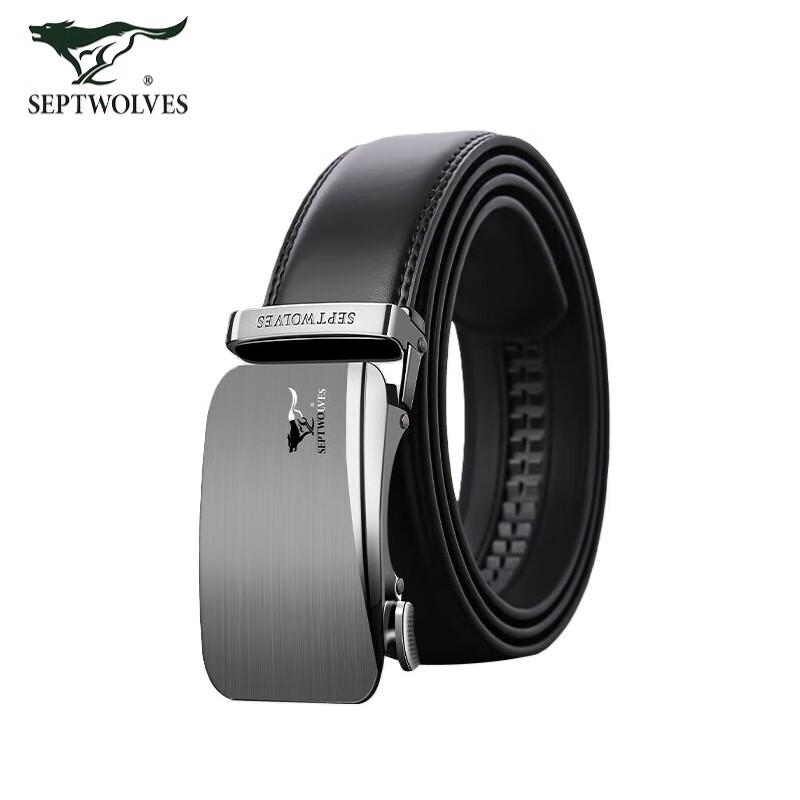 SEPTWOLVES Men s Leather Automatic Buckle Belt 120cm