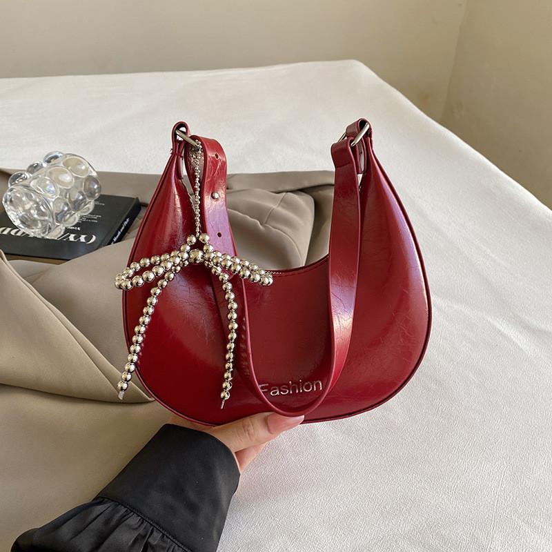 Modern Pu Material Crescent Bag For Women With Unique Design And Ample Storage