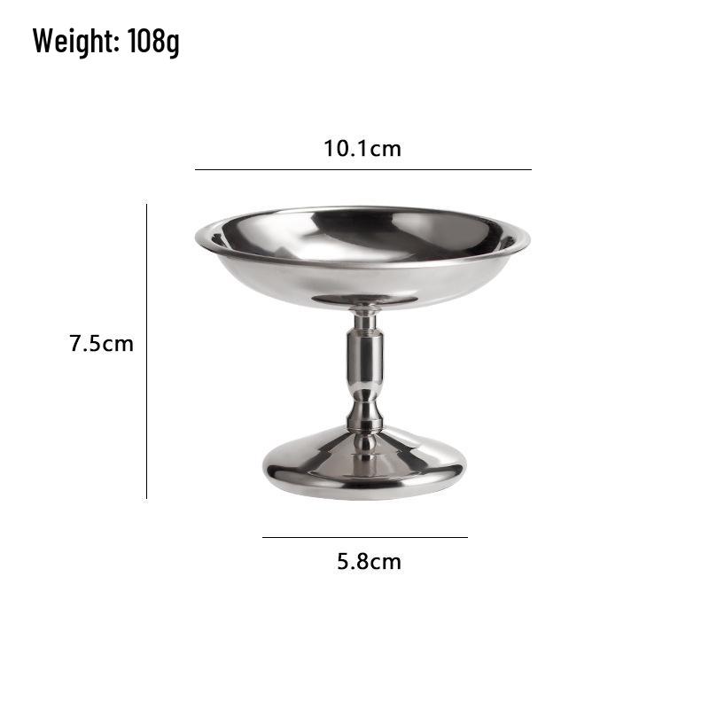 304 Stainless Steel Dessert Cup and Pudding Bowl – Small Snack Plate for Ice Cream