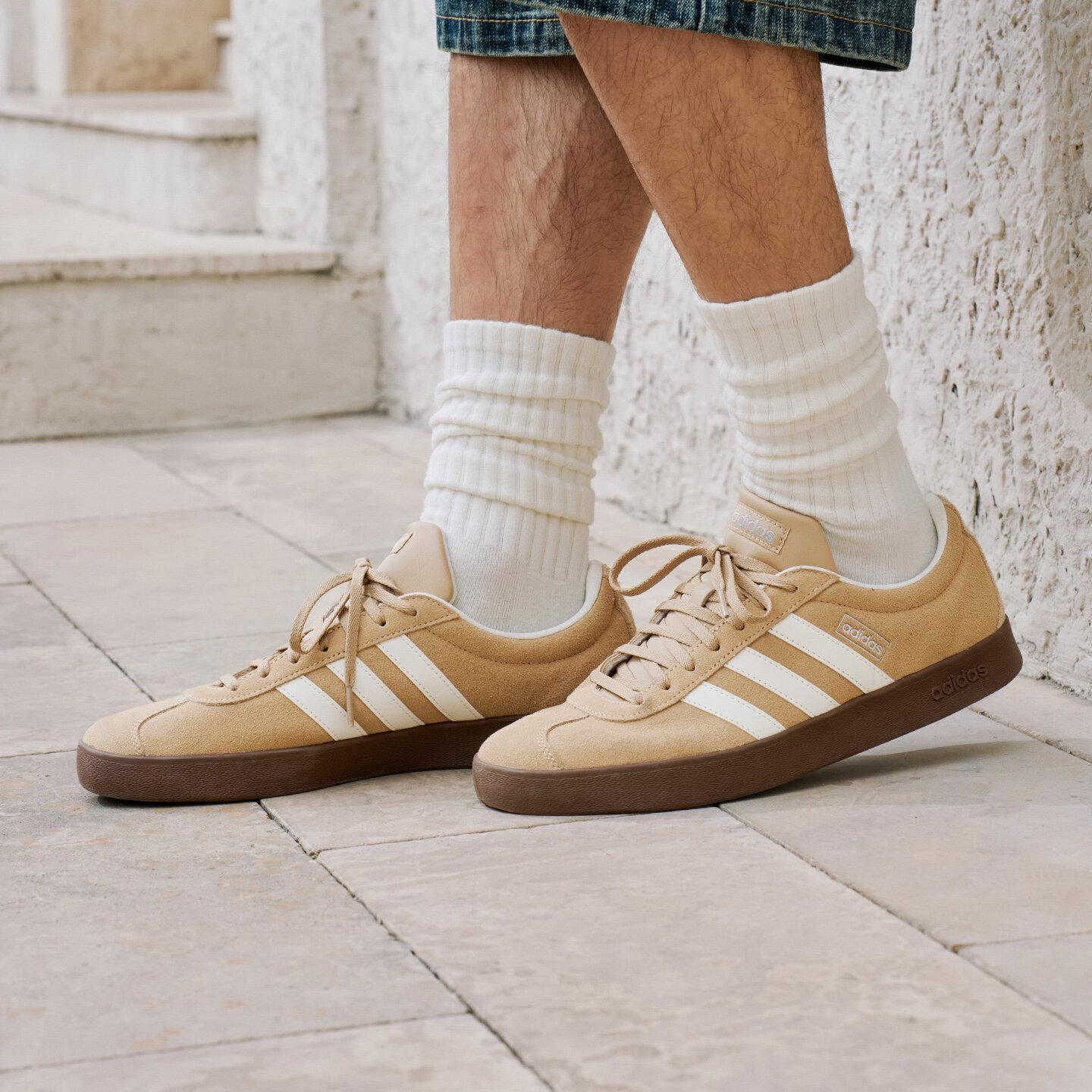 Adidas Vl Court Classic Немецкие армейские кроссовки Унисекс Коричневые 35.5