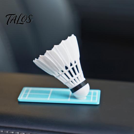 Talos Rotating Car Badminton Ornament with Swivel Mechanism, Shuttlecock Dashboard Decoration for Interior, Gift Sports Lovers
