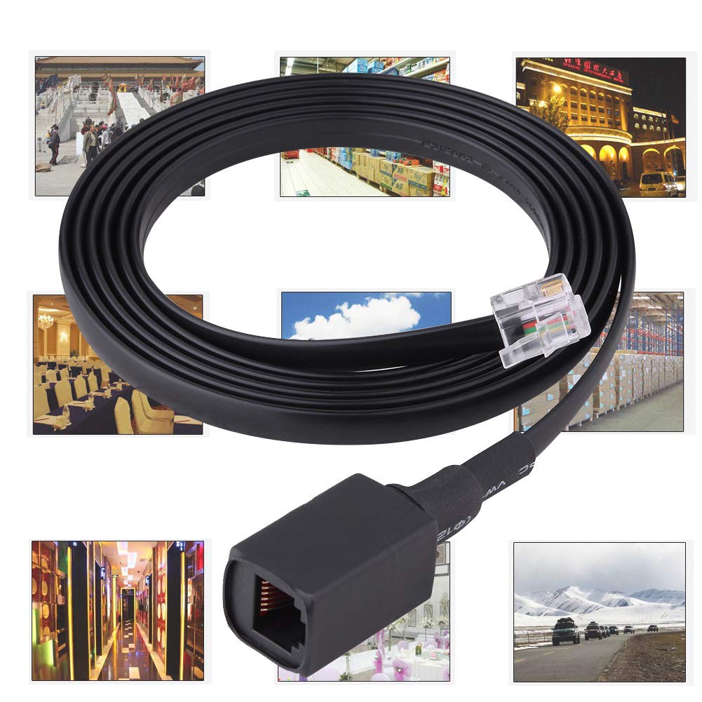 Durable 6-Pin Detachable Handheld Microphone Extension Cable for Yaesu Walkie-Talkies, 155cm Long