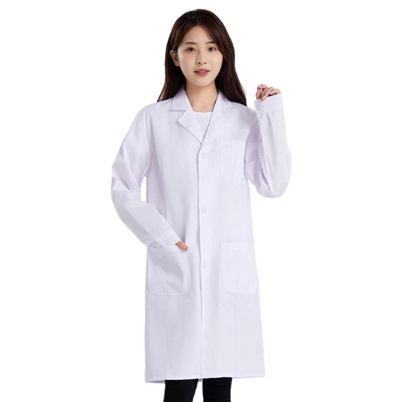 Practical Cotton Healthcare Coat Practical Design Staff Uniform Nurse Clothing Long Sleeve Blouse For Long Shifts