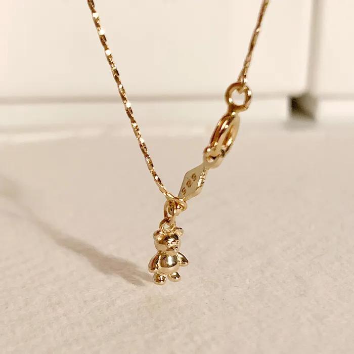 14K 18K Bear Doll Glitter Chain Bracelet