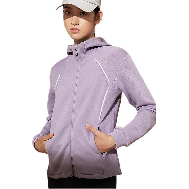 Anta Damen Trainingsserie Kapuzenpullover mit Reißverschluss und Raglan-Langarm Damen Oberteile Lila 162357702-1