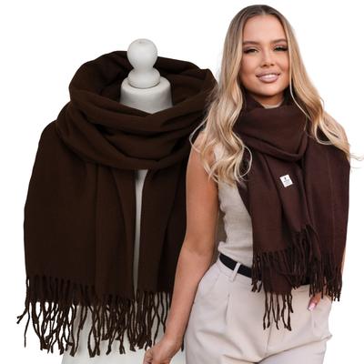 Scarf 180x70 PTN SP100C-5462 D.brown
