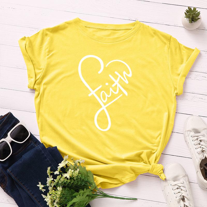 Women's Loose Round Neck Short Sleeved Fashion T-shirt with Women's Base Shirt