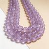 Natural Lavender Purple Jade & Amethyst Round Beads for DIY Jewelry Making
