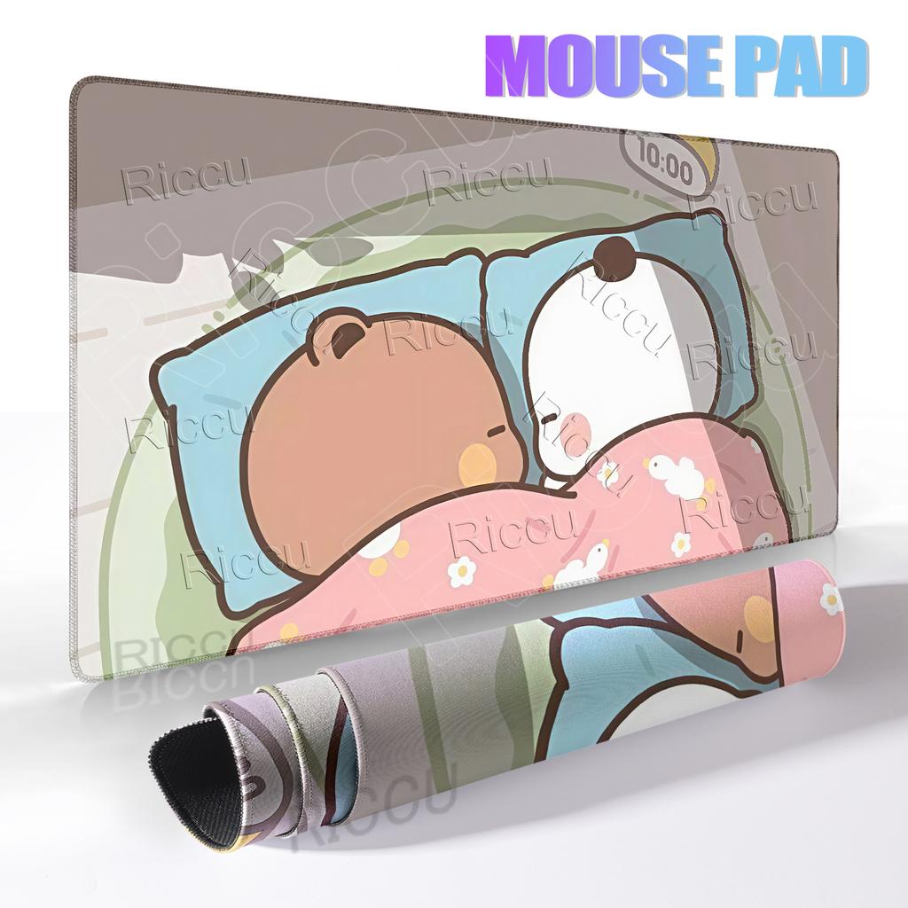 Cartoon BuBu DuDu Panda Kawaii Mauspads Gaming Computer Natürlicher Gummi Schreibtischunterlagen Gamer Büro Tastatur Niedlicher Kleiner Bär Teppich