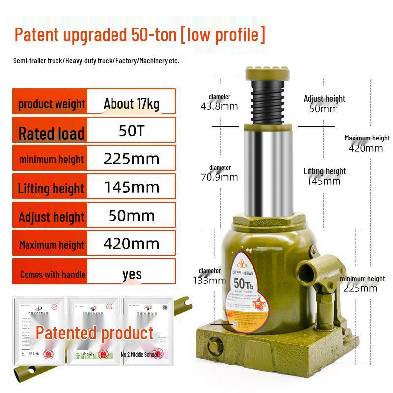 100T Heavy-Duty Vertical Hydraulic Hand-Operated Car Jack