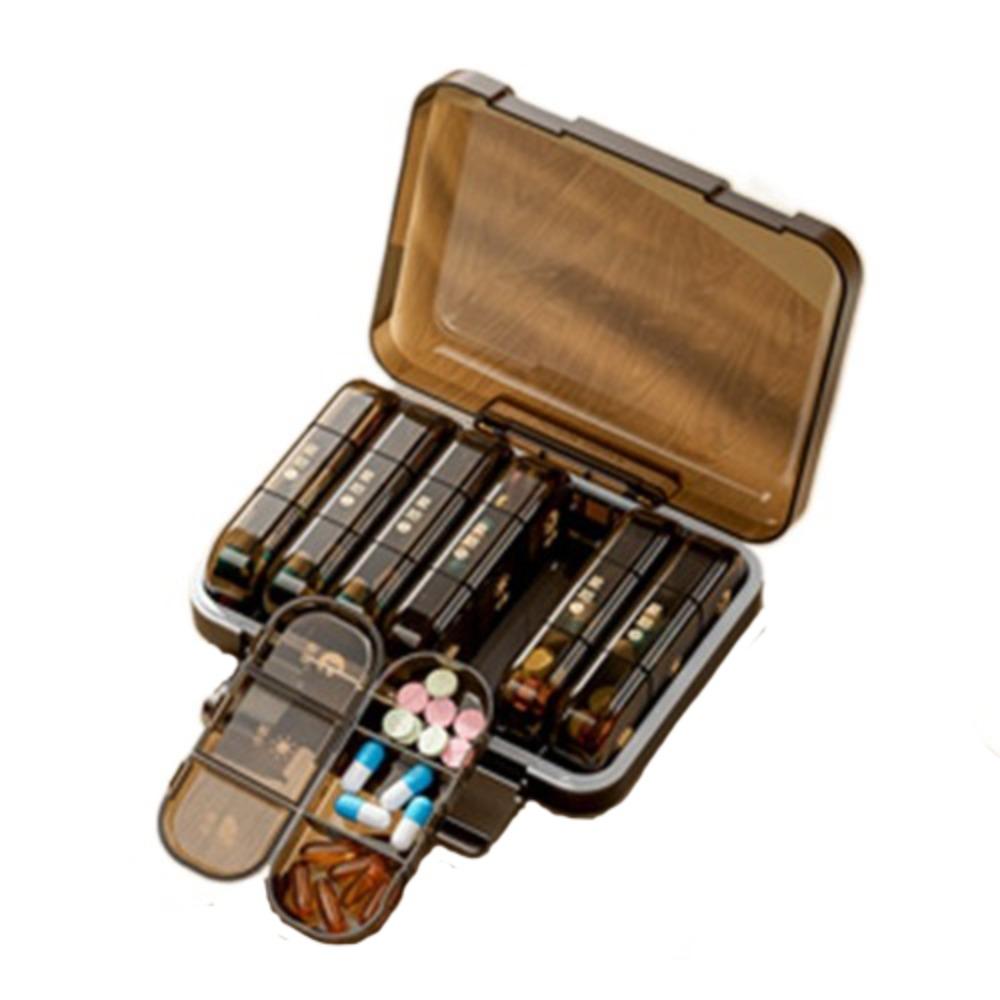 Portable Medicine Box Japanese-style Weekly Pill Organizer Pill Packing Box  Daily Medication