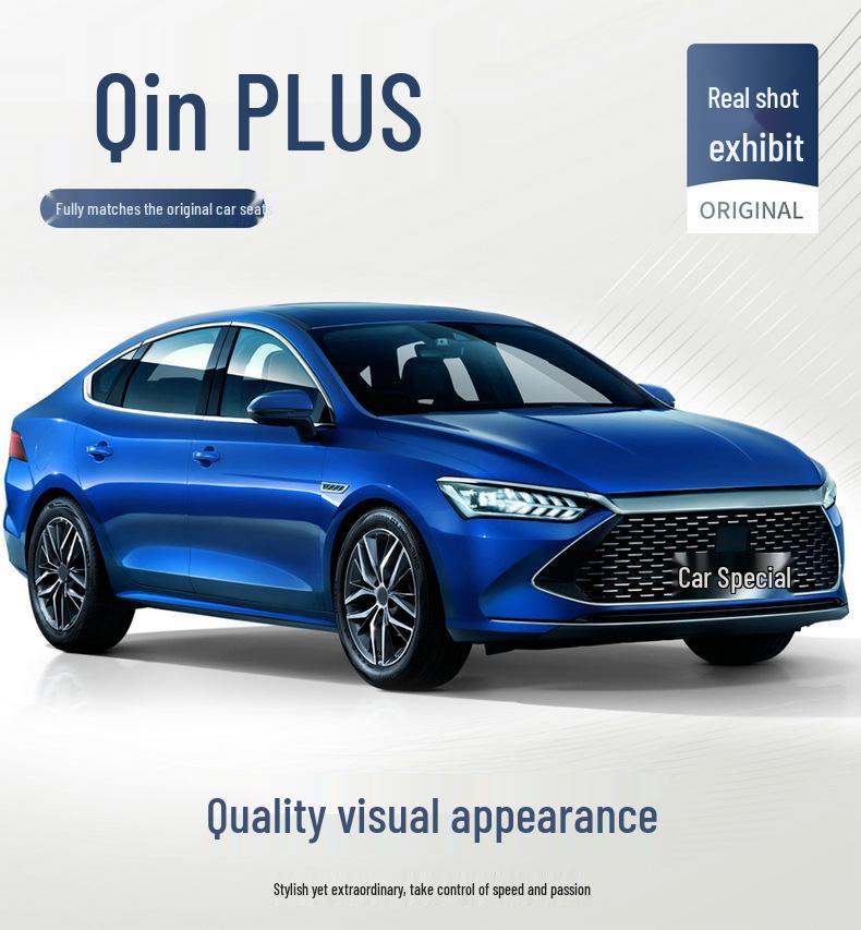 BYD QinPLUS Linen Car Seat Cushion, Full Surround, Four Seasons, for Qinplusdmi/ev.