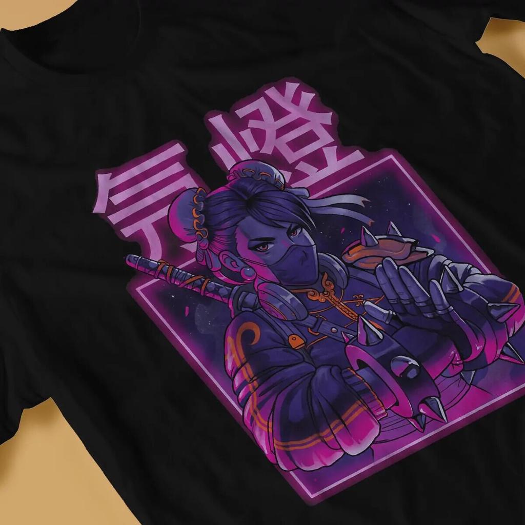Street Fighter Unisex TShirt Chun Li Neon Spring Fashion T Shirt Harajuku Streetwear New Trend