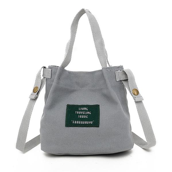 Fashion All-match Girl Mini Crossbody Bag Original Canvas Letter Labeling Shoulder Bag Art Canvas Bag