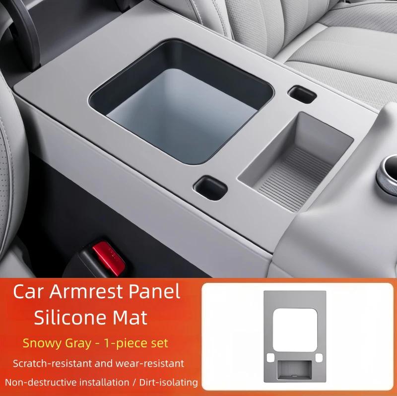 Car Armrest Box Panel Silicone Pad Fit for BYD Leopard 7 Titanium 7 Modified Car Center Console Armrest Box Anti-scratch Pad