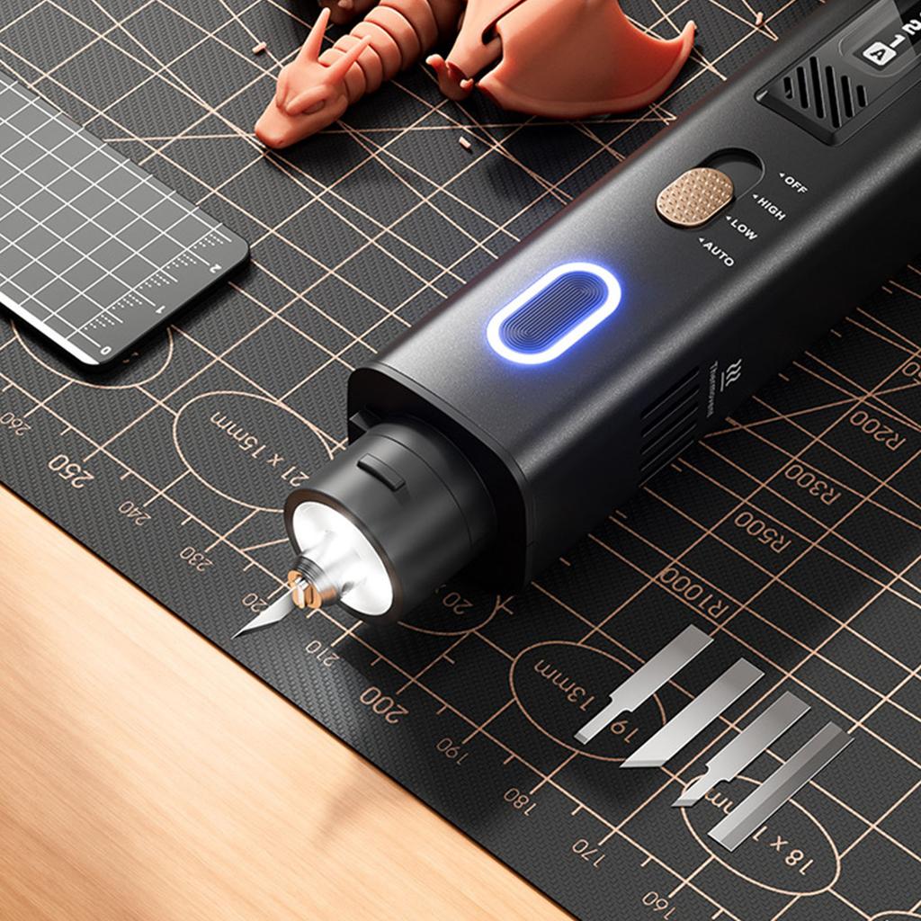 Ultrasonic Cutter 40kHz High   Portable Handheld Ultrasonic Cutting Tool with 50 Replacement Blades for PCB Circuit Board Plastics Wood