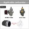 1*Motorcycle 50mm Air Filter Cleaner Carburetor Air Intake Pod For Dirt Bike Atv