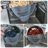 Clip-On Strainer for Pots & Pans Durable Plastic Kitchen Colander for Pasta, Meat, Vegetables, Fruits Clamp Filter