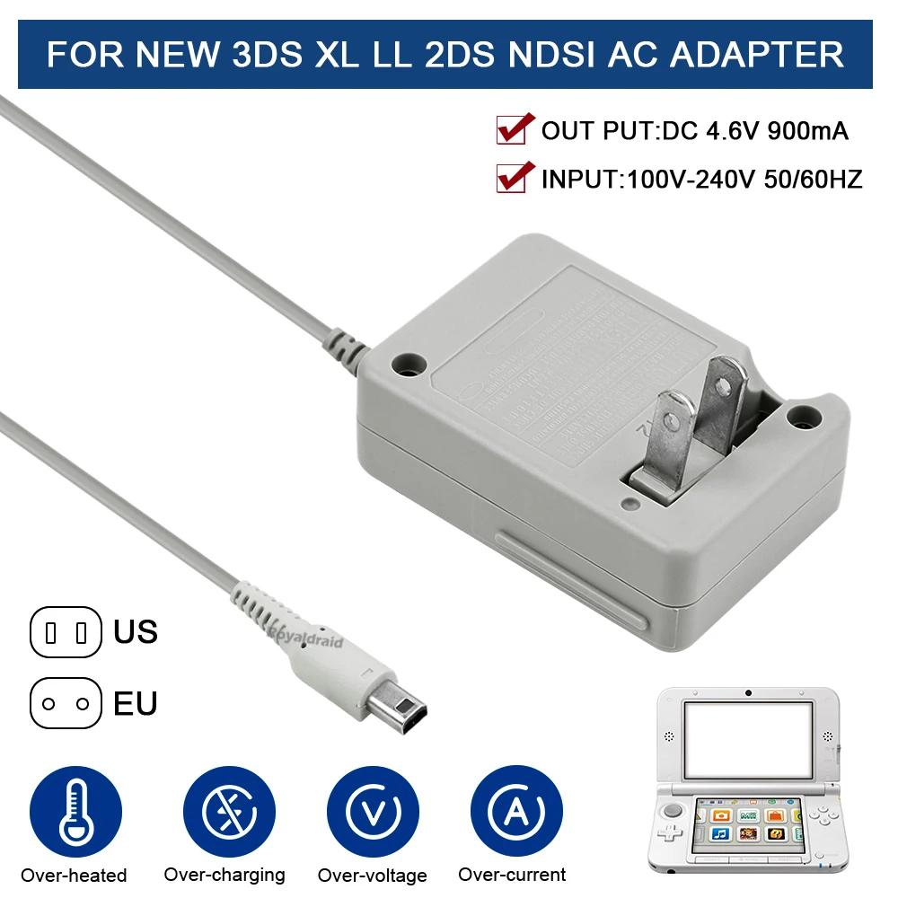 EU US Plug 100-240V Home Travel Wall Power Supply AC Adapter Charger for NEW 3DS XL/2DS XL/3DS XL LL/3DS/2DS/NDSI/NDSI XL