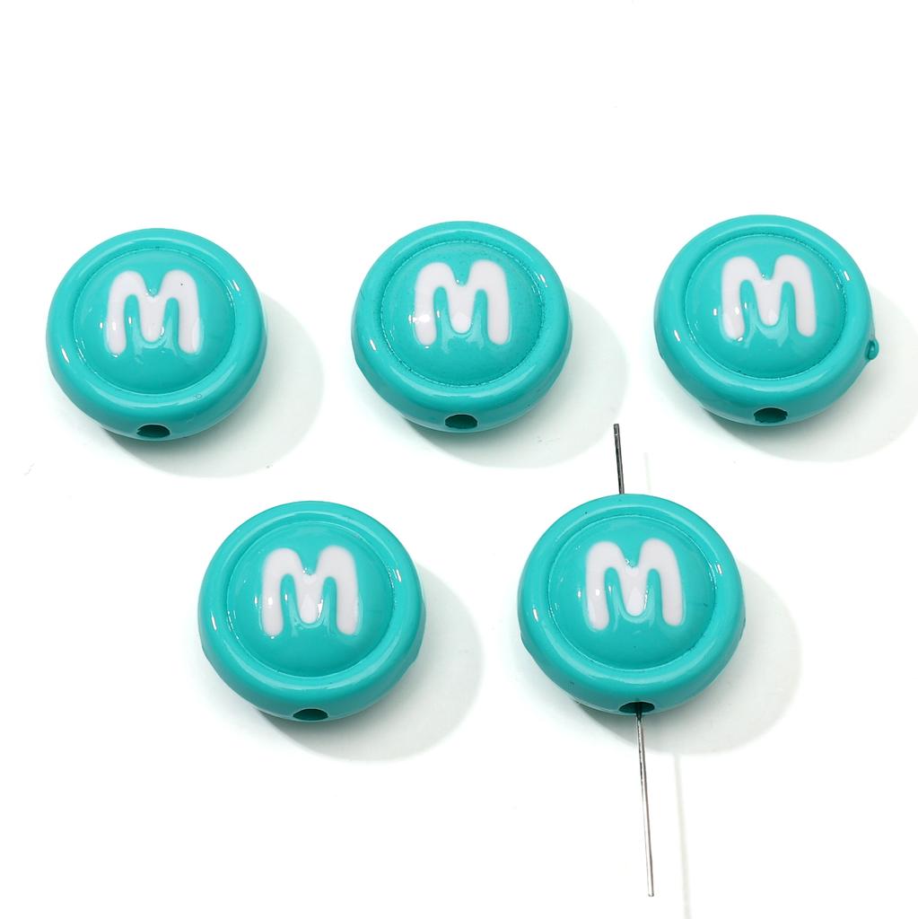 Double Sided Biscuit Charms Enamel M Drip Design for DIY Jewelry 2 or 10 Pcs