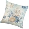 Pillow Case Decorative Summer Ocean Linen Cushion Cover For Living Room And Bedroom Decoration