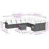 Vidaxl 11-Cz. Garden Lounge Set, Cushions Black Rattan Pe