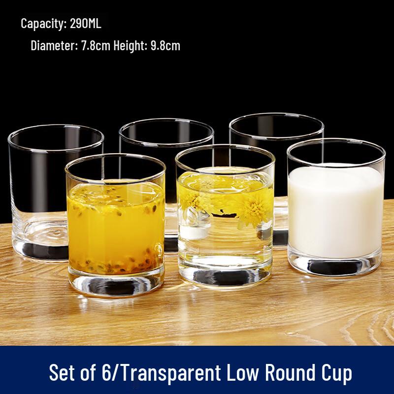 

Shineqi Heat-Resistant Borosilicate Glass Tumblers, 6-Pack