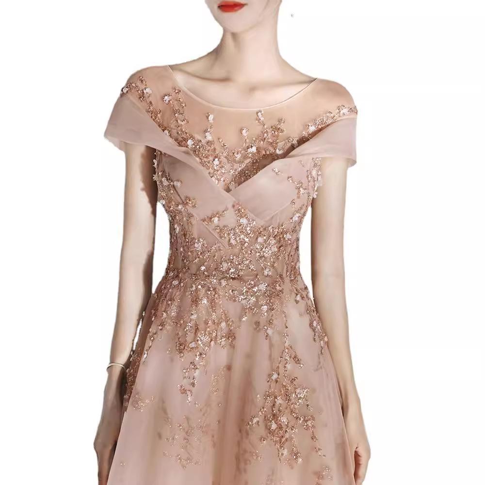 Evening Dress 1011 New Engagement Toast Host Bridesmaid Performance Celebrity Dream Annual Meeting Dress Dress Girl