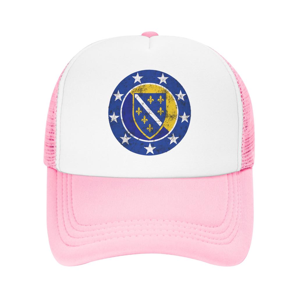 Summer Sun Hats Bosnia Flag Symbol Baseball Cap Sun SunProof Design Hip Hop Hats Women Unisex Fitted Retro Outdoor Snapback Cap