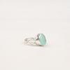 Natural Aqua Chalcedony Gemstone 925 Sterling Silver Jewelry Handmade Boho Ring RR-46-8