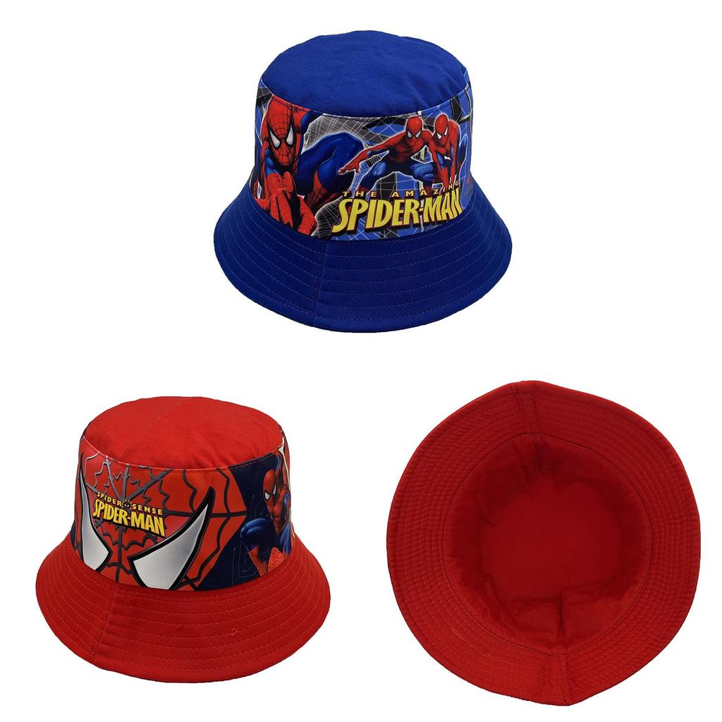 Spider Man Cartoon Printed Kids Fisherman Hat With Sun Protection For Outdoor Play