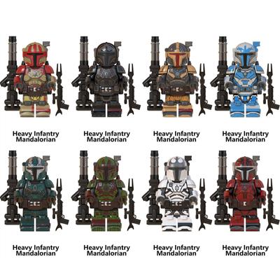 Ready Stock Wm6094 Heavy Infantry Mandalorian Star Wars Minifigures Building Blocks Assembled Kids