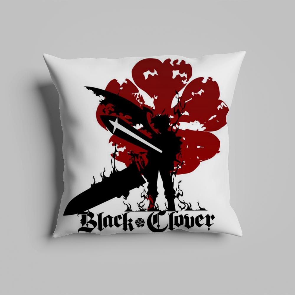Pillow Case luxurious home office, sofa decorative Multi sized car seat cushions, pillowcases B-Black cloverS anime