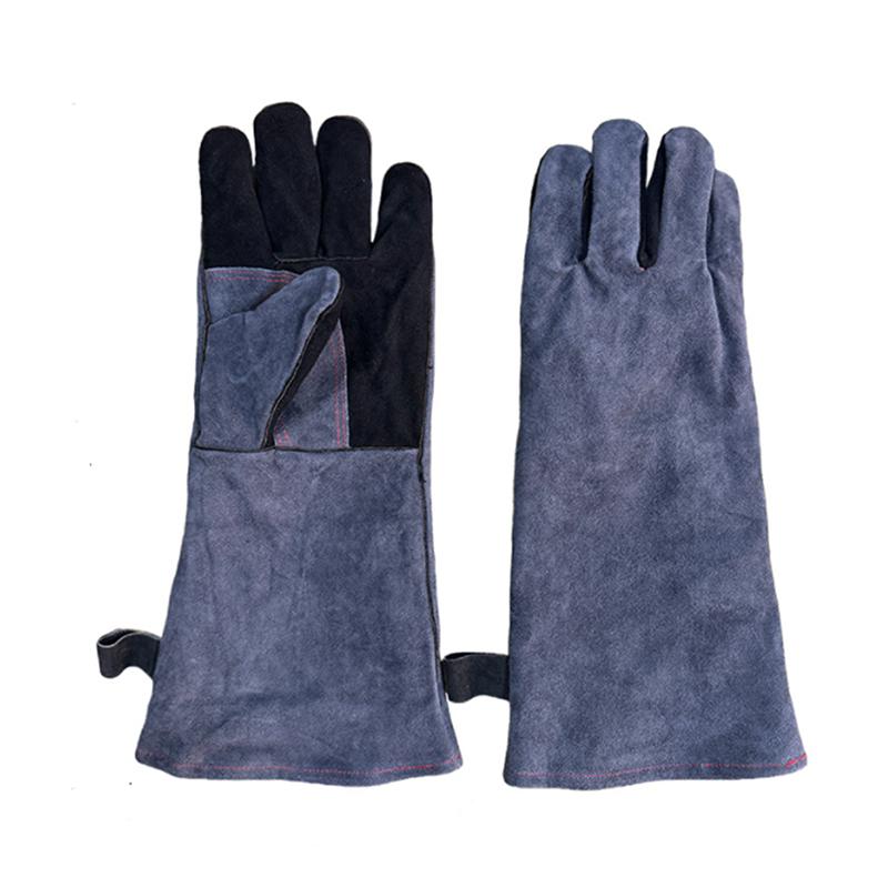 

40Cm Long Welding Gloves Tig/Mig Welding Gloves Bbq Oven Glove Guantes Para Soldar Heat- Insulated Mittens one size