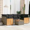 VidaXL Garden Lounge Set with Cushions 7 Pcs, Patio Sofas, Patio Furniture Set, Outdoor Furniture, Grey 3227481