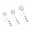 Stainless Steel Pearl Colander Red Handle Milk Tea Shop Essential Pearl Spoon Filter Colander Boba Strainer Milk Tea Spoon