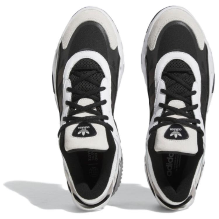 Adidas Originals Niteball 2.0 Anti-Slip Wear-Resistant Mid-Top Casual Shoes Unisex Black White Sneakers FZ5799