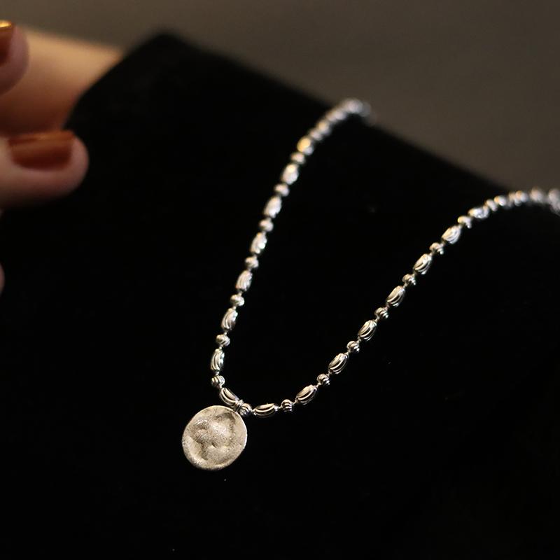 ANENJERY Round Coin Bracelet for Women Matting Lucky Bead Chain Bracelet Shiny Summer Jewelry New