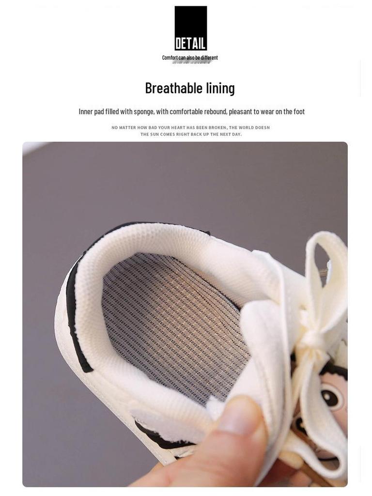 2026 Cute Cartoon Toddler Board Shoes - Korean Style Spring/Autumn Shell Toe Walking Shoes for Boys & Girls