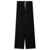 Petite Elastic Waist Wide Leg Drawstring Pants for Women, XS - Slimming, Straight, Casual Style