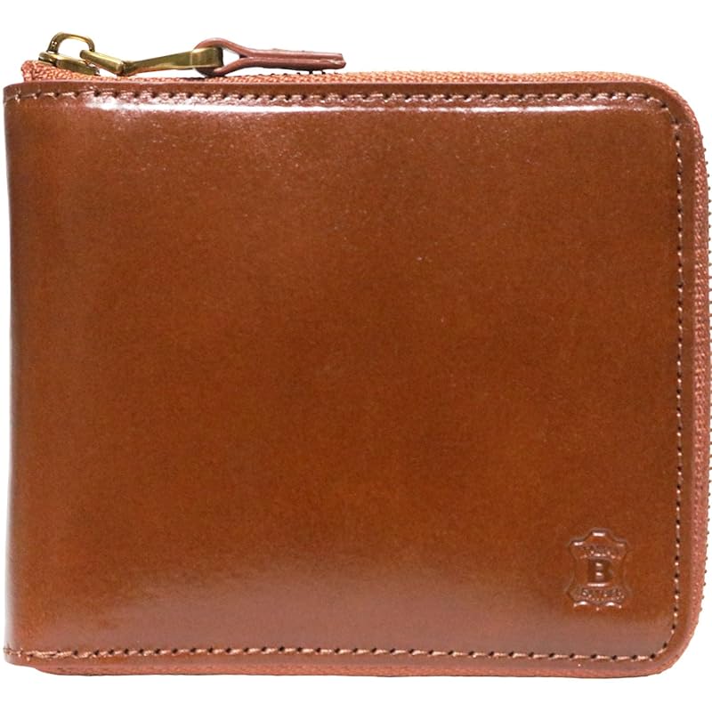 

[Berkut] brown bifold wallet italian leather Popularity genuine leather Tanned leather round zipper bi-fold Thin large capacity wallet brand bi-fold